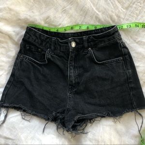 Topshop Black Short short cutoffs